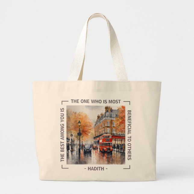 Knightsbridge Rainy Day Hadith Tote Bag Jumbo Tygkasse (Framsidan)