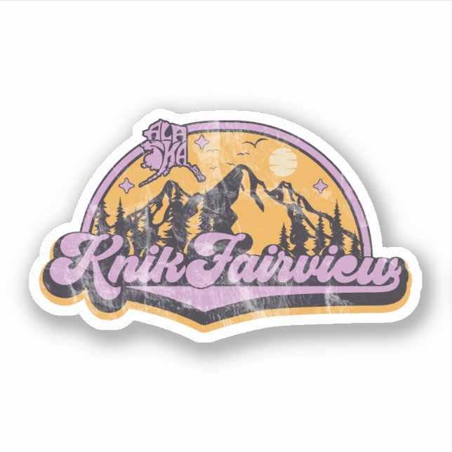 Knik-Fairview, Alaska Klistermärken (Framsida)