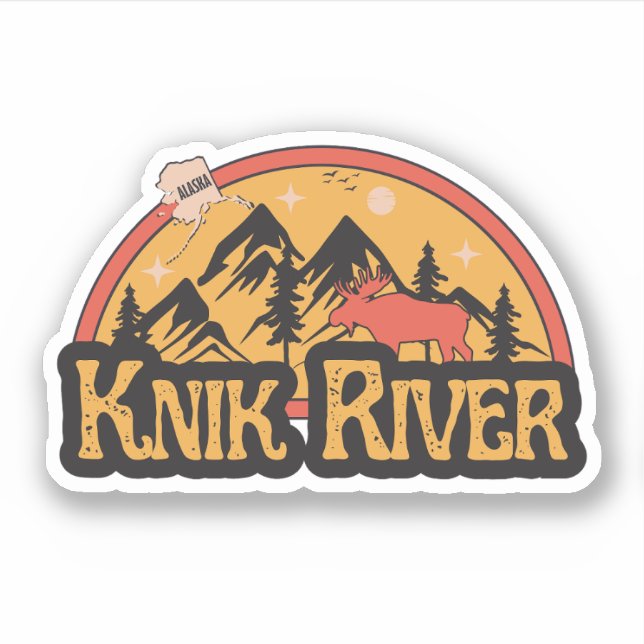 Knik River, Alaska dekal (Framsida)