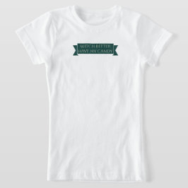 "Knika bättre med min godis: Söt och Spooky Roligt T Shirt