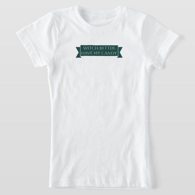 "Knika bättre med min godis: Söt och Spooky Roligt T Shirt (Laydown)