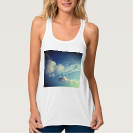 Knip av moln linne med racerback