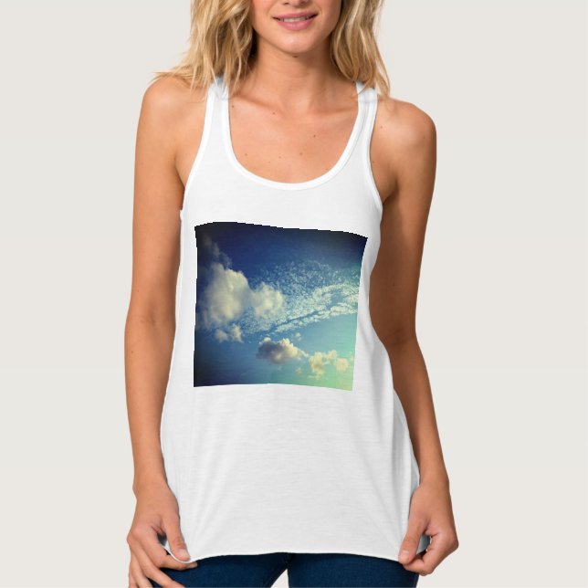 Knip av moln linne med racerback  (Framsida)