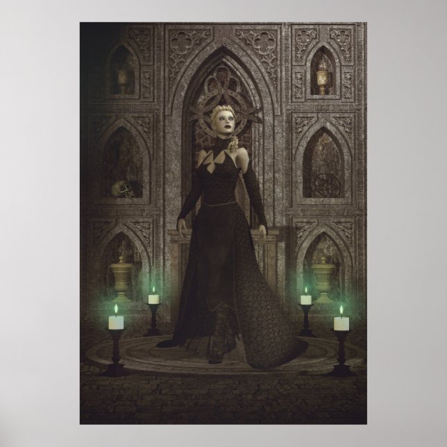 Knip i slottet förbereder magiska ritualer poster (Framsidan)