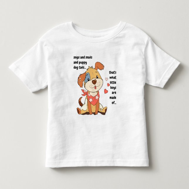 Knip och snigel..söt bandanapuppy t shirt (Framsida)