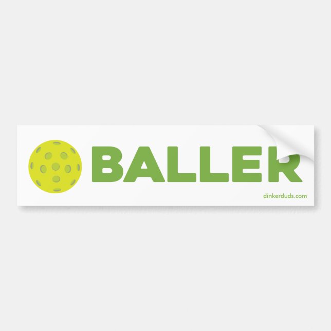 (Knipa) den Baller Pickleball bildekalet Bildekal (Framsidan)