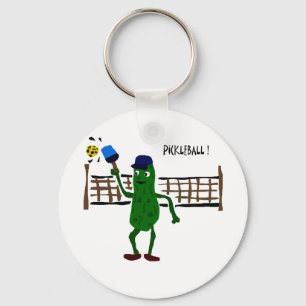 Knipa som leker Pickleball urinnevånarekonst Nyckelring