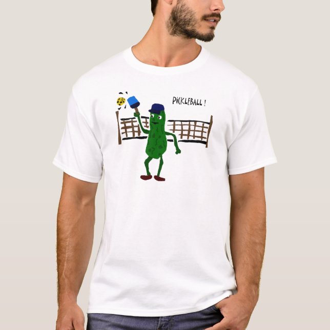 Knipa som leker Pickleball urinnevånarekonst T Shirt (Framsida)