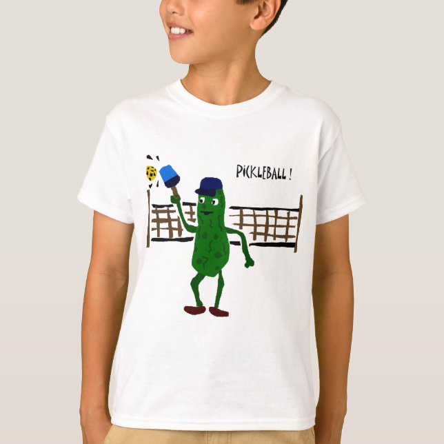Knipa som leker Pickleball urinnevånarekonst Tee Shirt (Framsida)