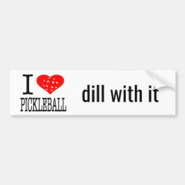 Knipabollgåva mig hjärtaPickleball Dill med den Bildekal