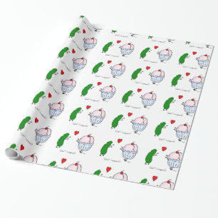 Knipan älskar glassbaby shower som slår in papper presentpapper