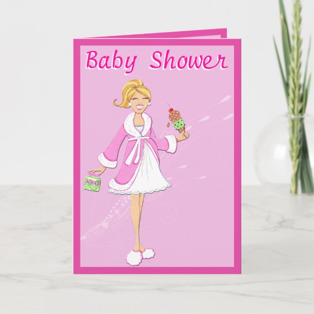 Knipor och glassbaby shower inbjudan (Framsida)