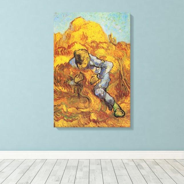 Knipparen (efter Millet) av Vincent van Gogh Canvastryck (Insitu (trägolv))