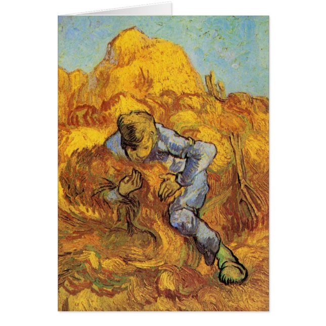 Knippebindare (efter Millet) av Vincent van Gogh Hälsningskort (Framsidan)