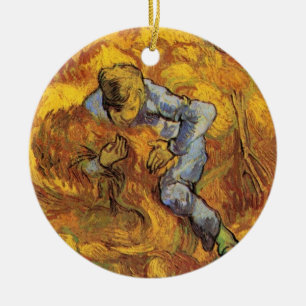 Knippebindare (efter Millet) av Vincent van Gogh Julgransprydnad Keramik