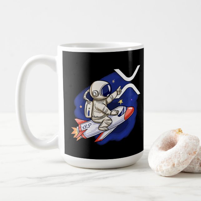 Knippelvaluta - XRP Astronaut Kaffemugg (Med munk)
