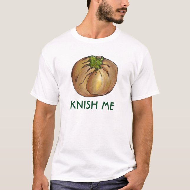 Knish (Kiss) Me Spinach Knlack Deli Food Tee (Framsida)