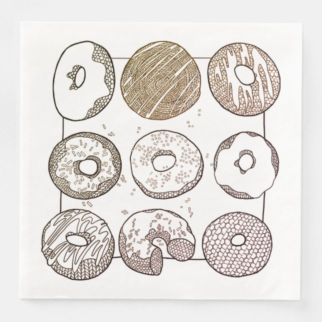 KNIT DONUTS Standard Middag Pappersservetter (Framsida)