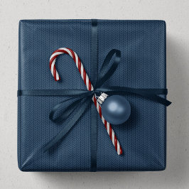 Knit pattern simple navy Christmas holiday Presentpapper