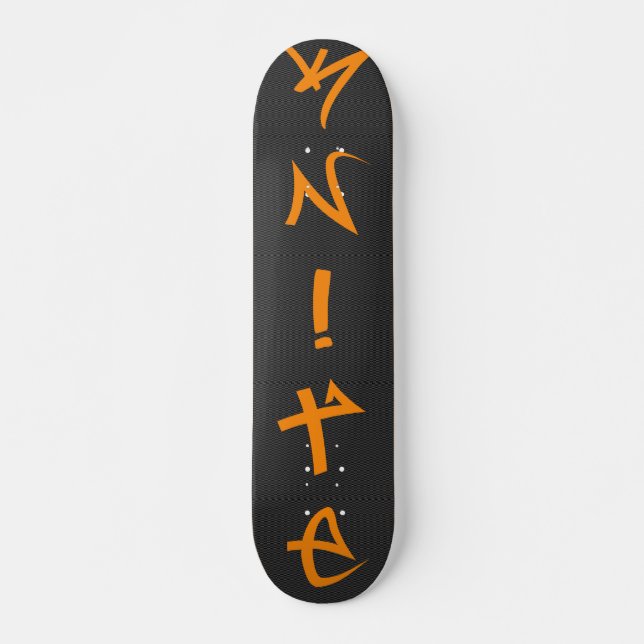 Knite - Carbon Fiber Mini Skateboard Bräda 18,7 Cm (Framsida)