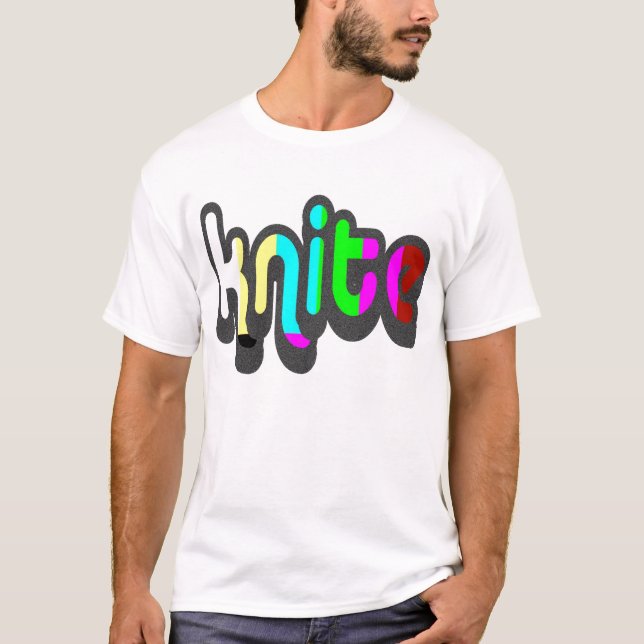 Knite kanaliserar nollor tee shirt (Framsida)