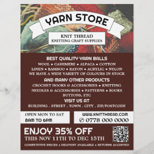 Kniting Bundle, Knitting Store, Garnbutik Reklamblad