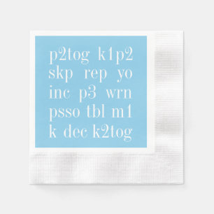 KNITING ORD Coded Cocktail Papper Napkins II Pappersservett