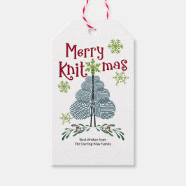 Knitmas-garnet Julgran Knitmas-Helgdag Presentetikett