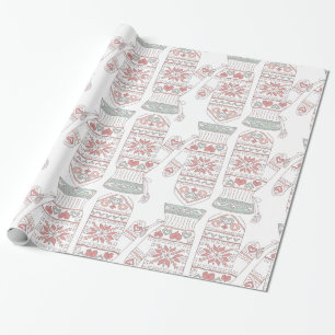 Knittade julhandskar Mönster Presentpapper