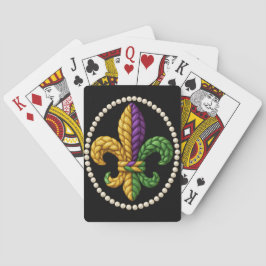 KNITTED LOOK MARDI GRAS FLEUR DE LIS CASINOKORT