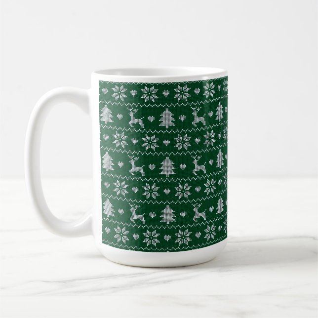 Knitted seamless Christmas pattern Kaffemugg (Vänster)