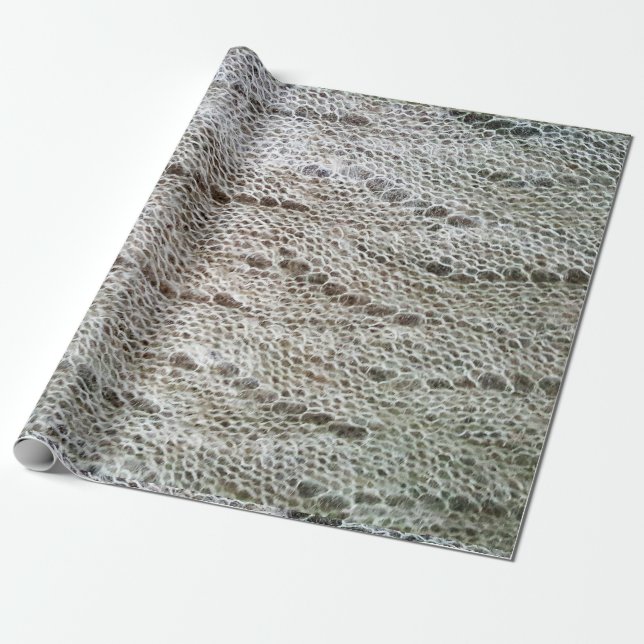 Knitted snörde åt mönster presentpapper (Utrullad)