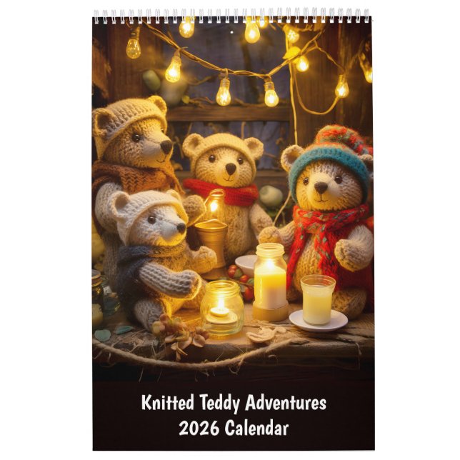 Knitted Teddy Adventures – 2026 Calendar Kalender (Omslag)