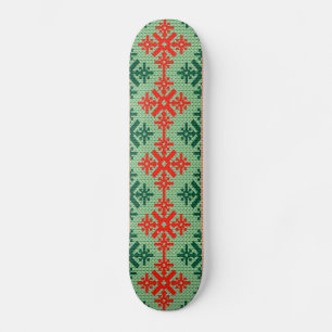 knitted ugly Christmas sweater Mini Skateboard Bräda 18,5 Cm