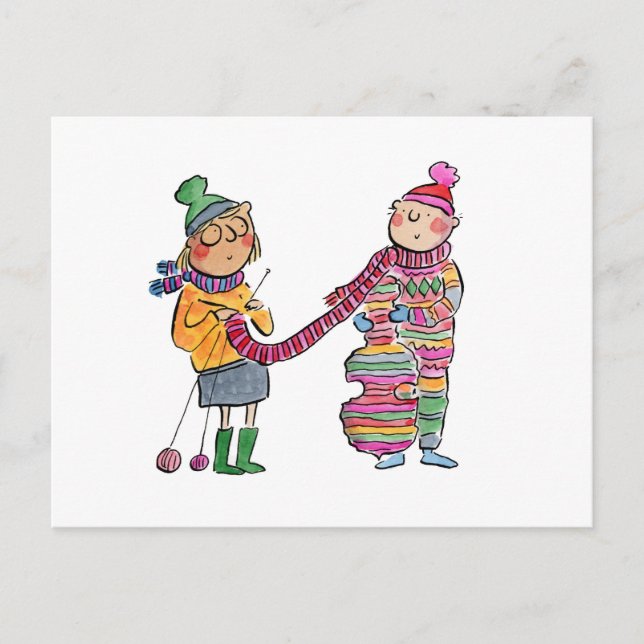 Knitten Cello Vykort (Framsida)