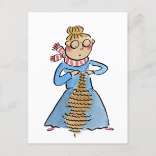 Knitten Cello Vykort