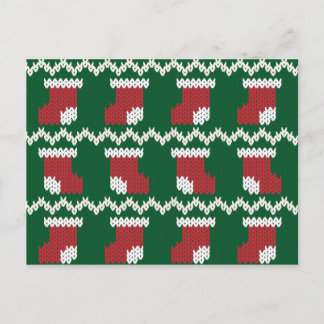 Knitten-julklapp Mönster Vykort
