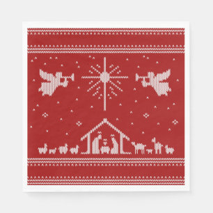 Knitten Ntivity Ugly jul Sweater Christian Pappersservett