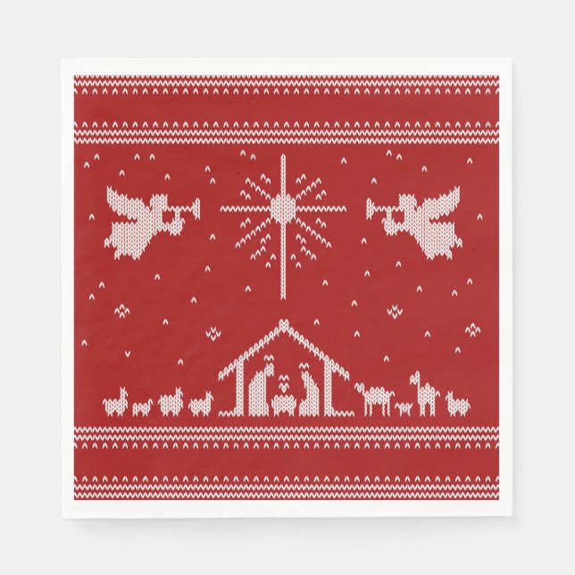 Knitten Ntivity Ugly jul Sweater Christian Pappersservett (Framsidan)