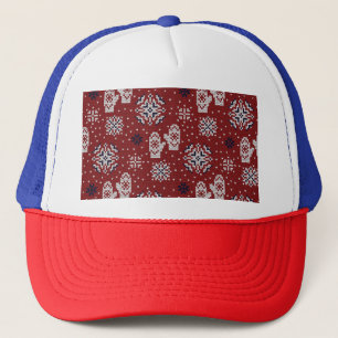 Knitten Winter-juldekorationen Mönster Keps