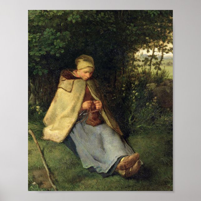 Knitter har satt Shepherdes Jean Millet Poster (Framsidan)