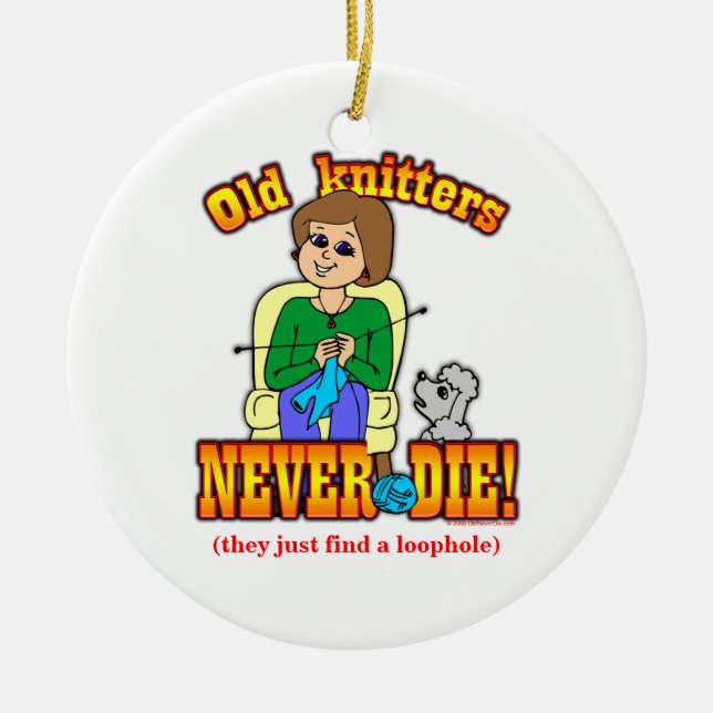 Knitter Julgransprydnad Keramik (Framsidan)