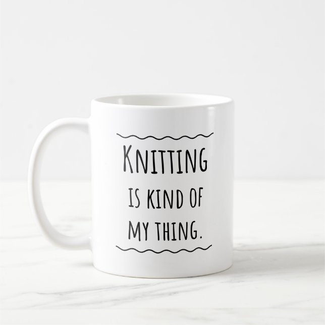 Knitter Knitting Crochet Kaffemugg (Vänster)
