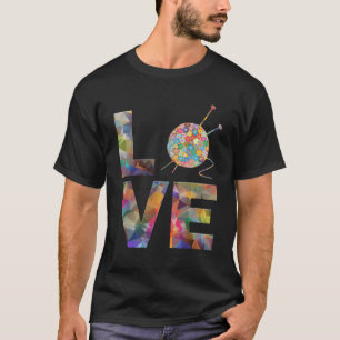 Knitter Knitting Crochet Kärlek Yarn Mönster Stitc T Shirt