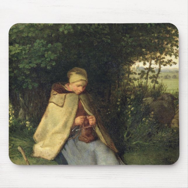 Knitteren eller, den placerade shepherdessen, musmatta (Framsidan)