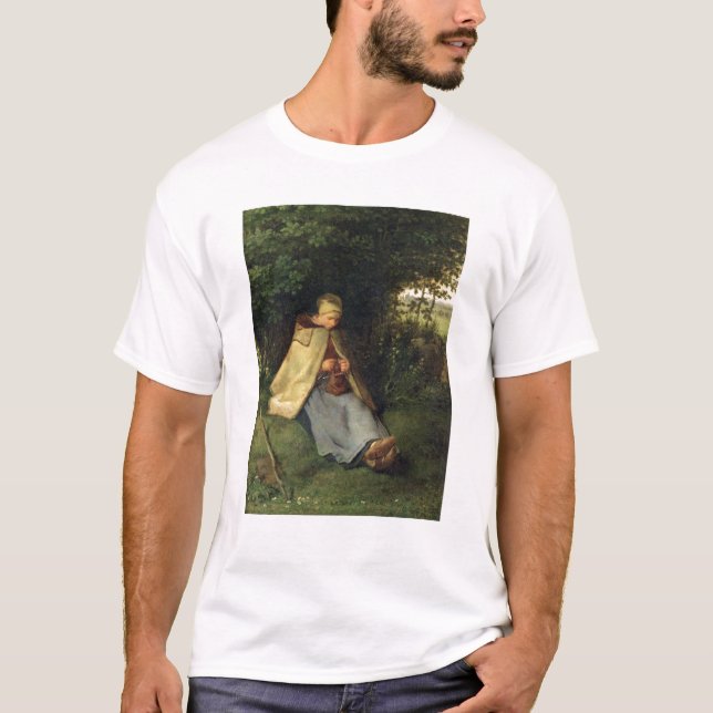Knitteren eller, den placerade shepherdessen, t shirt (Framsida)