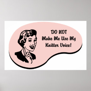 Knitteren uttrycker poster