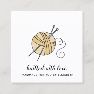 Knittergarn Boll Fyrkantigt Visitkort
