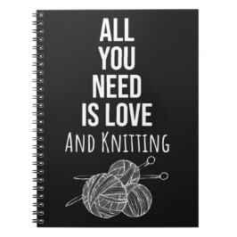 Knittergåva till Knitter Typografi Anteckningsbok