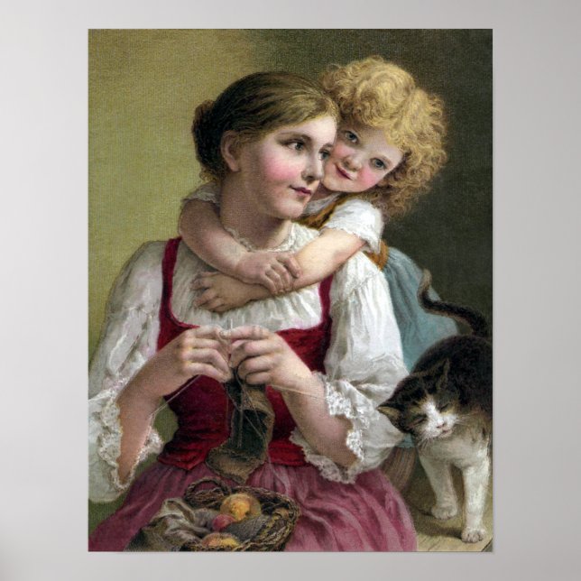 Knittering med söt distraktion poster (Framsidan)